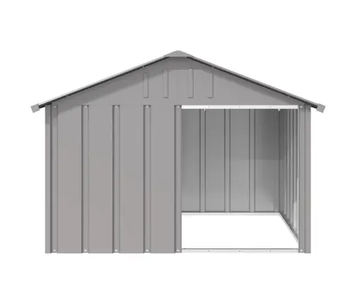 Suņu Būda, Pelēka, 116,5X103X81,5 Cm, Cinkots Tērauds Vidaxl