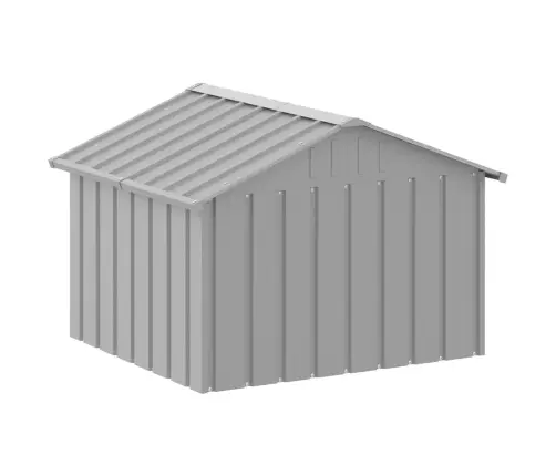 Suņu Būda, Pelēka, 116,5X103X81,5 Cm, Cinkots Tērauds Vidaxl