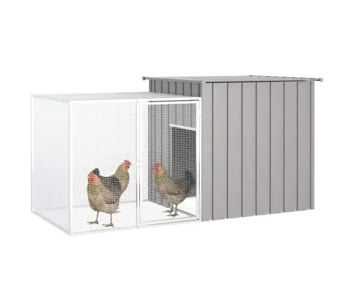 Vistu Būris, Pelēks, 200X91X100 Cm, Cinkots Tērauds Vidaxl