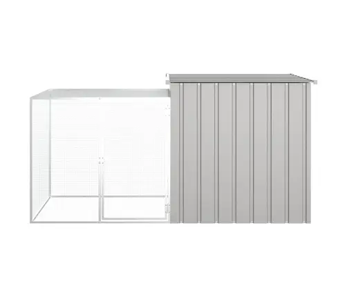 Vistu Būris, Pelēks, 200X91X100 Cm, Cinkots Tērauds Vidaxl