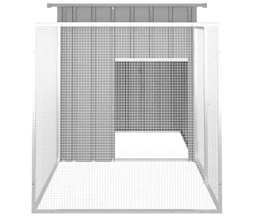 Vistu Būris, Pelēks, 200X91X100 Cm, Cinkots Tērauds Vidaxl