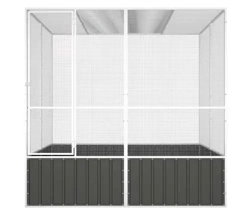 Putnu Būris, Antracītpelēks, 213,5X217,5X211,5 Cm, Tērauds Vidaxl