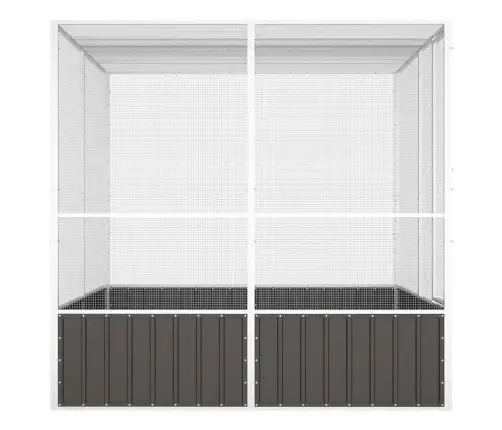 Putnu Būris, Antracītpelēks, 213,5X217,5X211,5 Cm, Tērauds Vidaxl