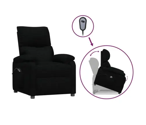 Püsti Tõusmist Toetav Tugitool, Must, Kangas