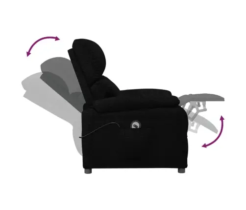 Püsti Tõusmist Toetav Tugitool, Must, Kangas