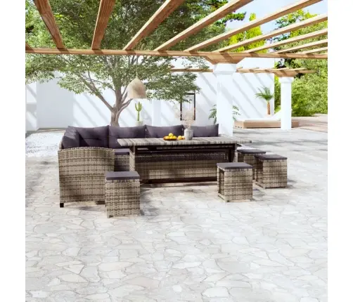 6-Daļīgs Dārza Mēbeļu Komplekts, Matrači, Pe Rotangpalma Vidaxl