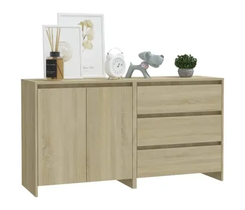 Kumodes, 2 Gab., Ozolkoka Krāsa, Inženierijas Koks Vidaxl