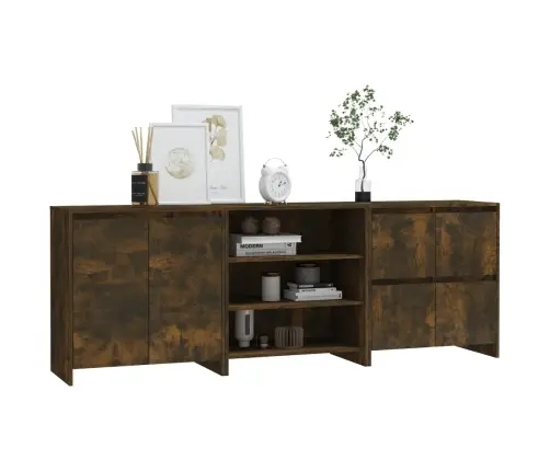 Kumodes, 3 Gab., Ozolkoka Krāsa, Inženierijas Koks Vidaxl Kumodes, 3 Gab., Ozolkoka Krāsa, Inženierijas Koks Vidaxl