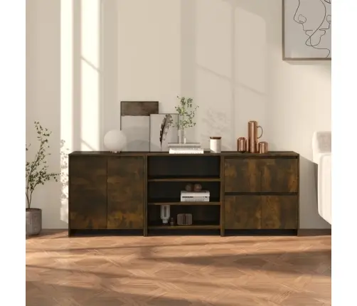 Kumodes, 3 Gab., Ozolkoka Krāsa, Inženierijas Koks Vidaxl Kumodes, 3 Gab., Ozolkoka Krāsa, Inženierijas Koks Vidaxl