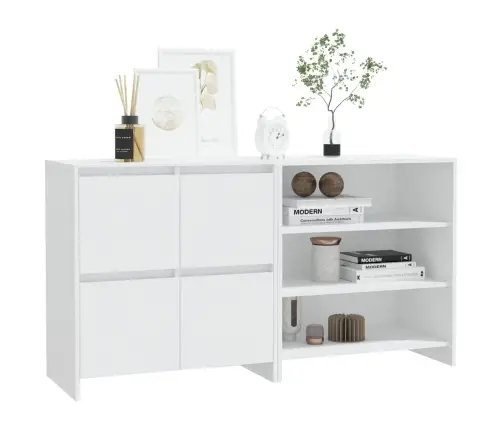 2-Osaline Puhvetkapp, Valge, Tehispuit