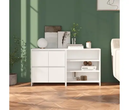 2-Osaline Puhvetkapp, Valge, Tehispuit