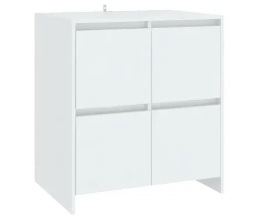 Puhvetkapp 2 Tk, Valge, 70 X 41 X 75 cm Tehispuit