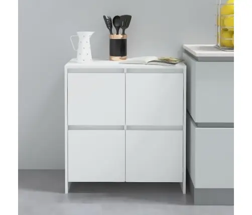 Puhvetkapp 2 Tk, Valge, 70 X 41 X 75 cm Tehispuit