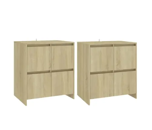 Kumodes, 2 Gab., Ozolkoka Krāsa, 70X41X75 Cm, Inženierijas Koks Vidaxl