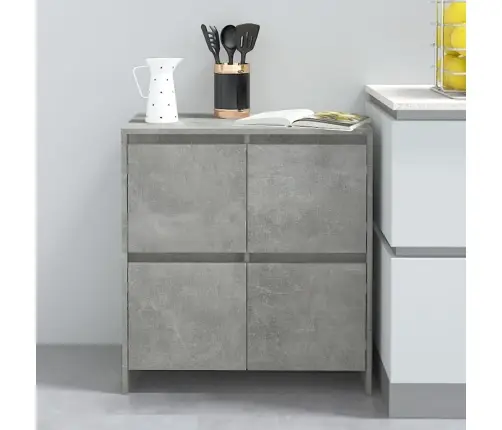 Kumodes, 2 Gab., Betona Pelēkas, 70X41X75 Cm, Inženierijas Koks Vidaxl