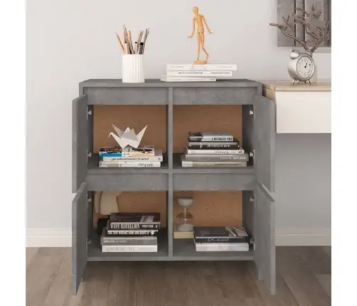 Kumodes, 2 Gab., Betona Pelēkas, 70X41X75 Cm, Inženierijas Koks Vidaxl