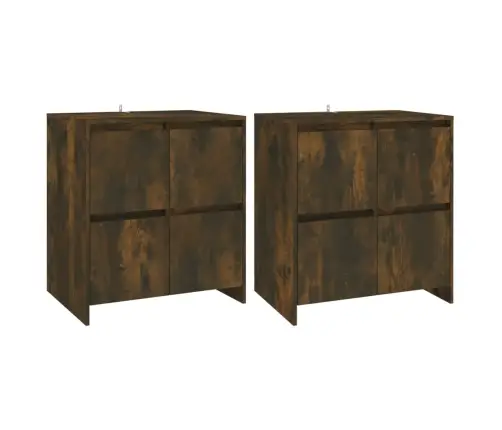 Kumodes, 2 Gab., Ozolkoka Krāsa, 70X41X75 Cm, Inženierijas Koks Vidaxl