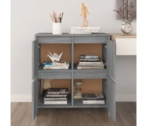 Kumodes, 2 Gab., Pelēcīga Ozola, 70X41X75 Cm, Inženierijas Koks Vidaxl Kumodes, 2 Gab., Pelēcīga Ozola, 70X41X75 Cm, Inženierijas Koks Vidaxl