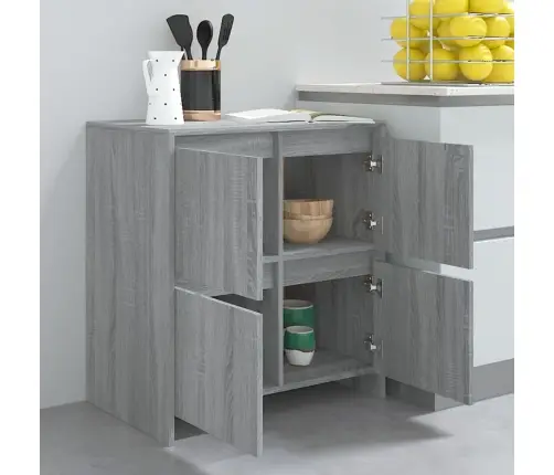 Kumodes, 2 Gab., Pelēcīga Ozola, 70X41X75 Cm, Inženierijas Koks Vidaxl Kumodes, 2 Gab., Pelēcīga Ozola, 70X41X75 Cm, Inženierijas Koks Vidaxl