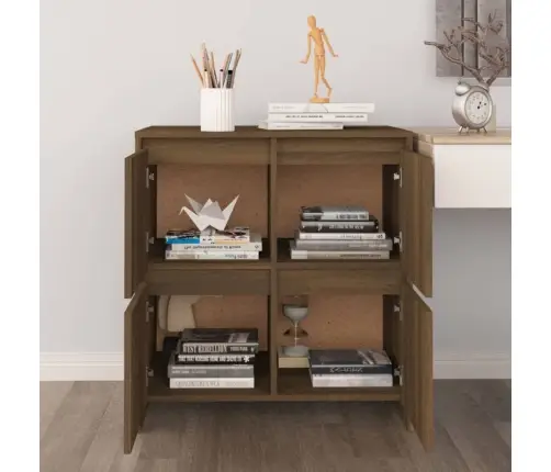 Šoninės Spintelės, 2Vnt., Rudos Ąžuolo, 70X41X75cm Mdp