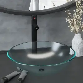 Vannasistabas Izlietne Ar Krānu Un Noteku, Matēts Stikls Vidaxl