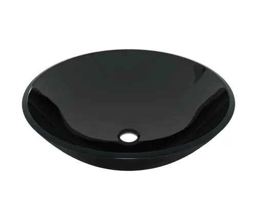 Vannasistabas Izlietne Ar Krānu Un Noteku, Melns Rūdīts Stikls Vidaxl