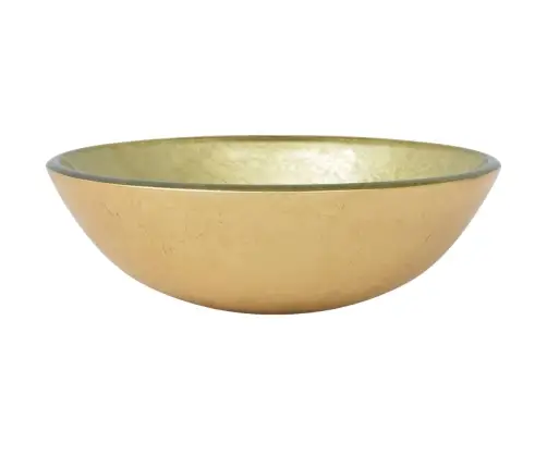 Vannasistabas Izlietne Ar Krānu Un Noteku, Zelta Krāsas Stikls Vidaxl