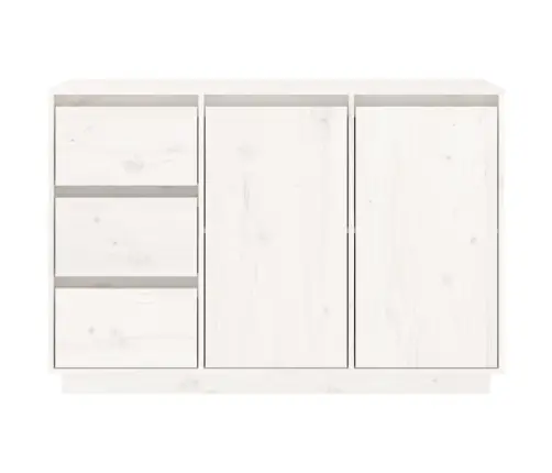 Kumode, Balta, 111X34X75 Cm, Priedes Masīvkoks Vidaxl