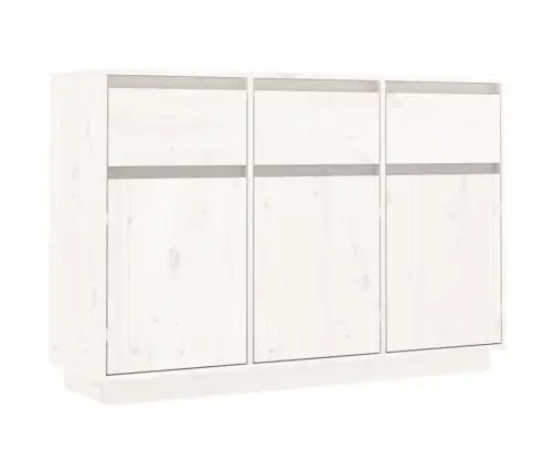 Kumode, Balta, 110X34X75 Cm, Priedes Masīvkoks Vidaxl