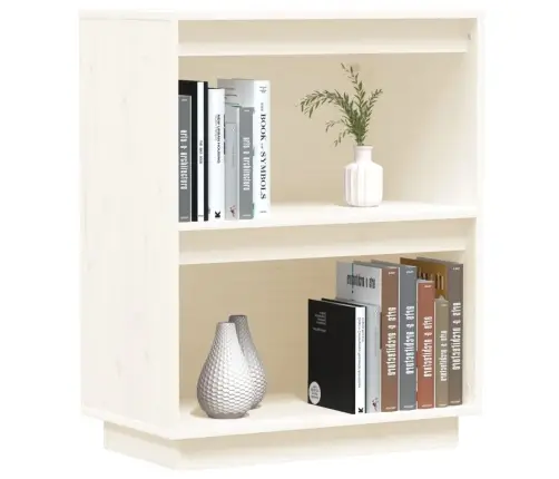 Konsolinė Spintelė, Balta, 60X34X75cm Pušies Medienos Masyvas