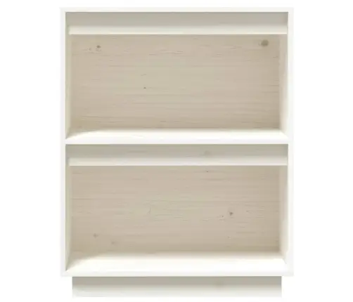 Konsolinė Spintelė, Balta, 60X34X75cm Pušies Medienos Masyvas