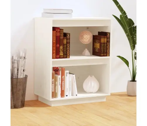 Konsolinė Spintelė, Balta, 60X34X75cm Pušies Medienos Masyvas