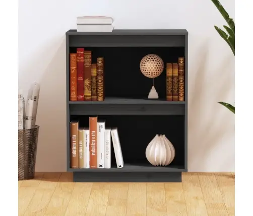 Konsolinė Spintelė, Pilka, 60X34X75cm Pušies Medienos Masyvas