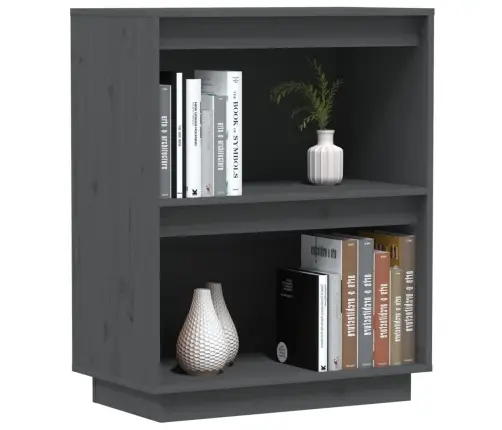 Konsolinė Spintelė, Pilka, 60X34X75cm Pušies Medienos Masyvas