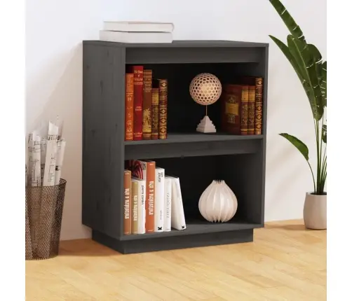 Konsolinė Spintelė, Pilka, 60X34X75cm Pušies Medienos Masyvas