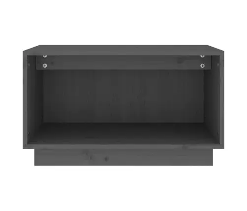 Tv Skapītis, Pelēks, 60X35X35 Cm, Priedes Masīvkoks Vidaxl