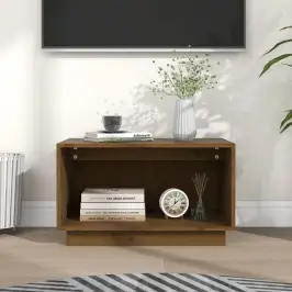 Tv Skapītis, Medus Brūns, 60X35X35 Cm, Priedes Masīvkoks Vidaxl