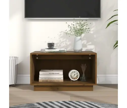 Tv Skapītis, Medus Brūns, 60X35X35 Cm, Priedes Masīvkoks Vidaxl