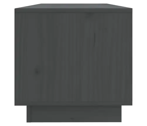 Tv Plaukts, Pelēks, 90X35X35 Cm, Priedes Masīvkoks Vidaxl