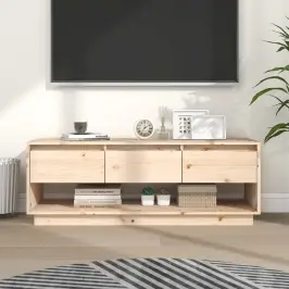Tv Skapītis, 110,5X34X40 Cm, Priedes Masīvkoks Vidaxl