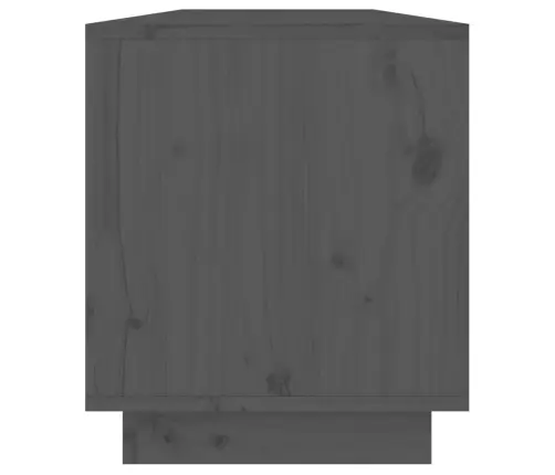 Tv Skapītis, Pelēks, 110,5X34X40 Cm, Priedes Masīvkoks Vidaxl