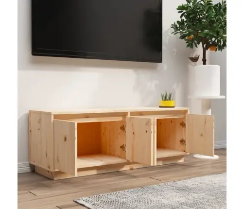 Tv Skapītis, 110X34X40 Cm, Priedes Masīvkoks Vidaxl