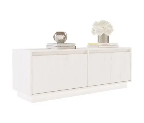 Telerikapp, Valge, 110 X 34 X 40 cm Männipuit