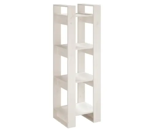 Raamaturiiul/Ruumijagaja, Valge, 41X35X125 cm Männipuit