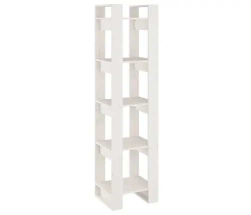 Grāmatu Plaukts, Balts, 41X35X160 Cm, Priedes Masīvkoks Vidaxl