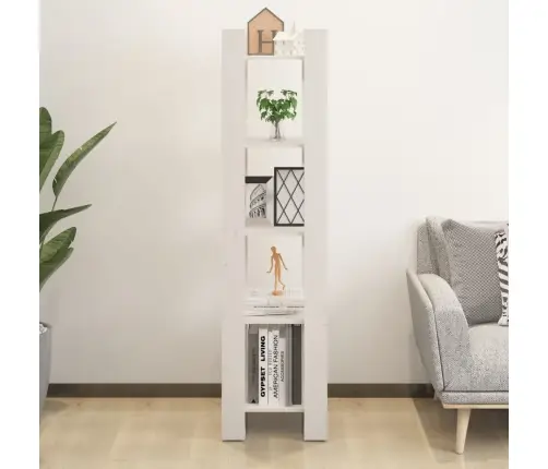 Grāmatu Plaukts, Balts, 41X35X160 Cm, Priedes Masīvkoks Vidaxl