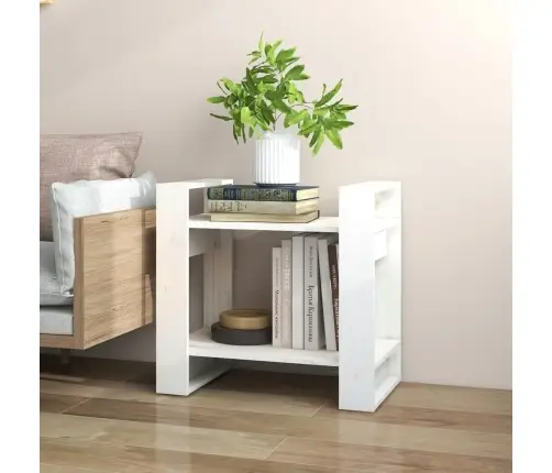 Grāmatu Plaukts, Balts, 60X35X57 Cm, Priedes Masīvkoks Vidaxl