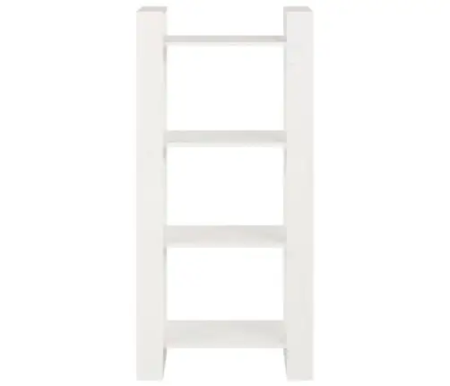 Grāmatu Plaukts, Balts, 60X35X125 Cm, Masīvkoks Vidaxl
