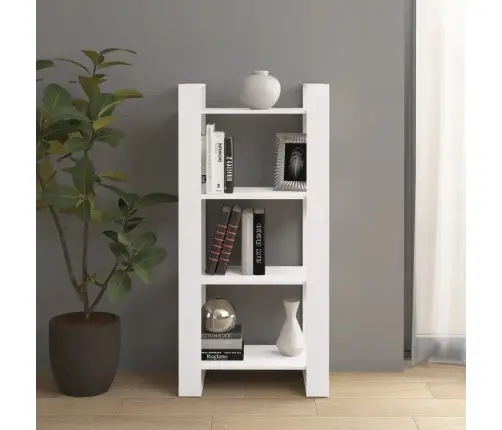 Grāmatu Plaukts, Balts, 60X35X125 Cm, Masīvkoks Vidaxl