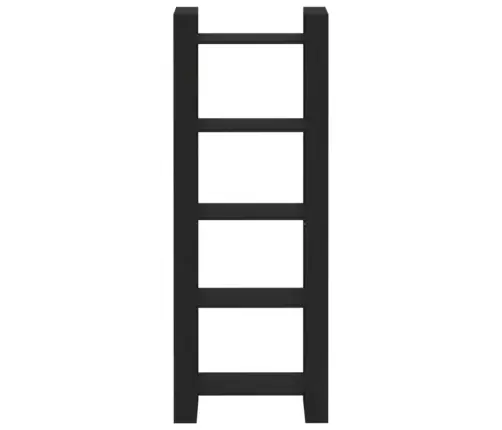 Grāmatu Plaukts, Melns, 60X35X160 Cm, Masīvkoks Vidaxl